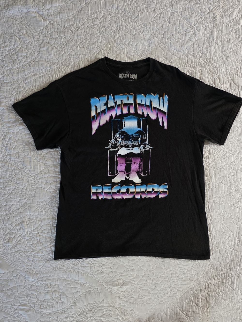 Death Row Records Graphic T-Shirt Black Men’s Large
